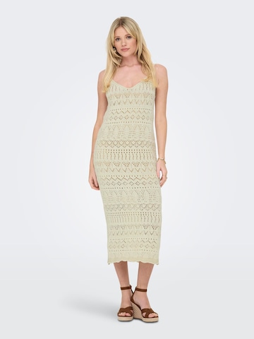 ONLY Strikkjole 'ONLAvina' i beige: forside