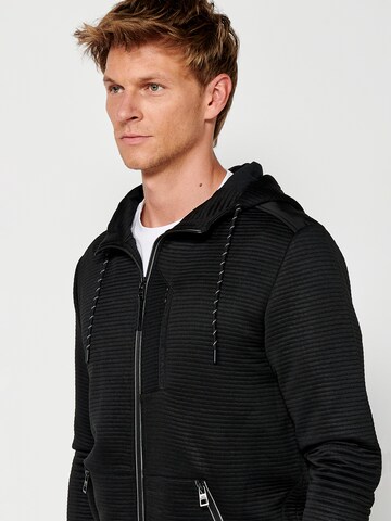 KOROSHI Sweatjacke in Schwarz