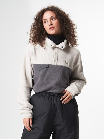 Pull-over de sport pinqponq en beige : devant