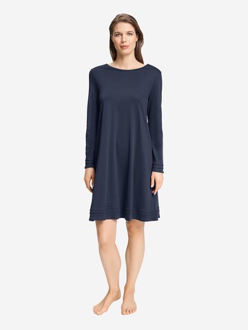 Hanro Nachthemd ' Pilar ' in Blauw: voorkant