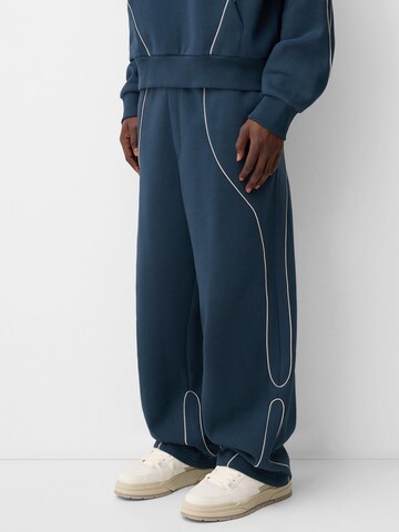 Loosefit Pantaloni di Bershka in blu: frontale