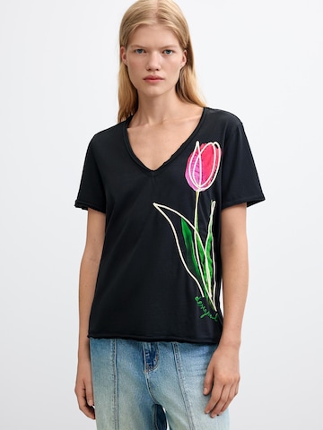 Desigual Μπλουζάκι σε μαύρο: μπροστά
