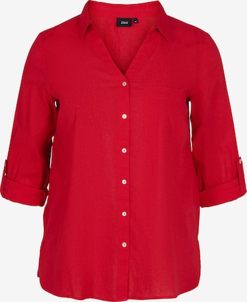 Zizzi Blouse 'Flex' in Rood: voorkant