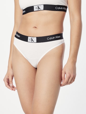 Calvin Klein Underwear String i vit: framsida