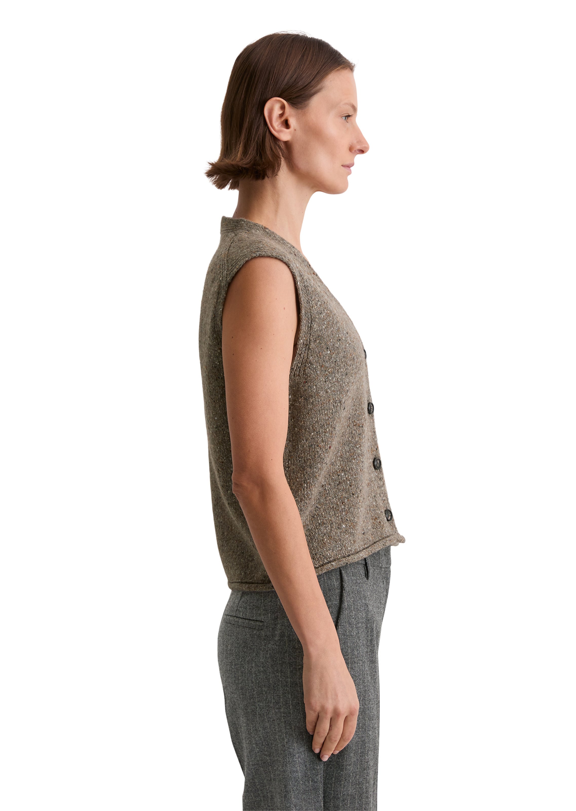 Marc O'Polo Вязаная жилетка в Коричневый