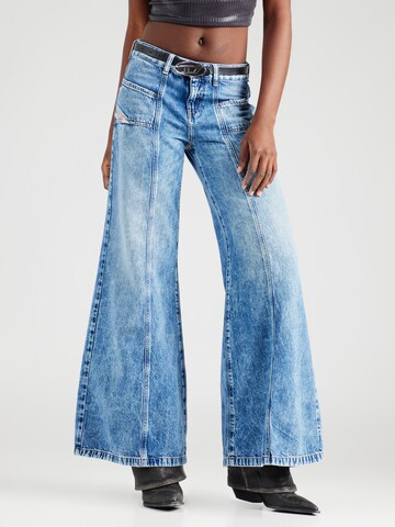 DIESEL Wide leg Jeans 'AKII' in Blauw: voorkant