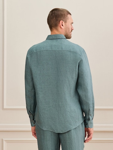 Coupe regular Chemise 'Signature' Next en bleu