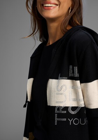 LAURA SCOTT Knit Cardigan in Black