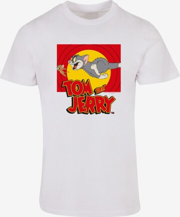 ABSOLUTE CULT Shirt 'Tom and Jerry - Chase Scene' in Wit: voorkant