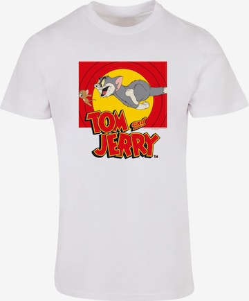 ABSOLUTE CULT Shirt 'Tom and Jerry - Chase Scene' in Wit: voorkant