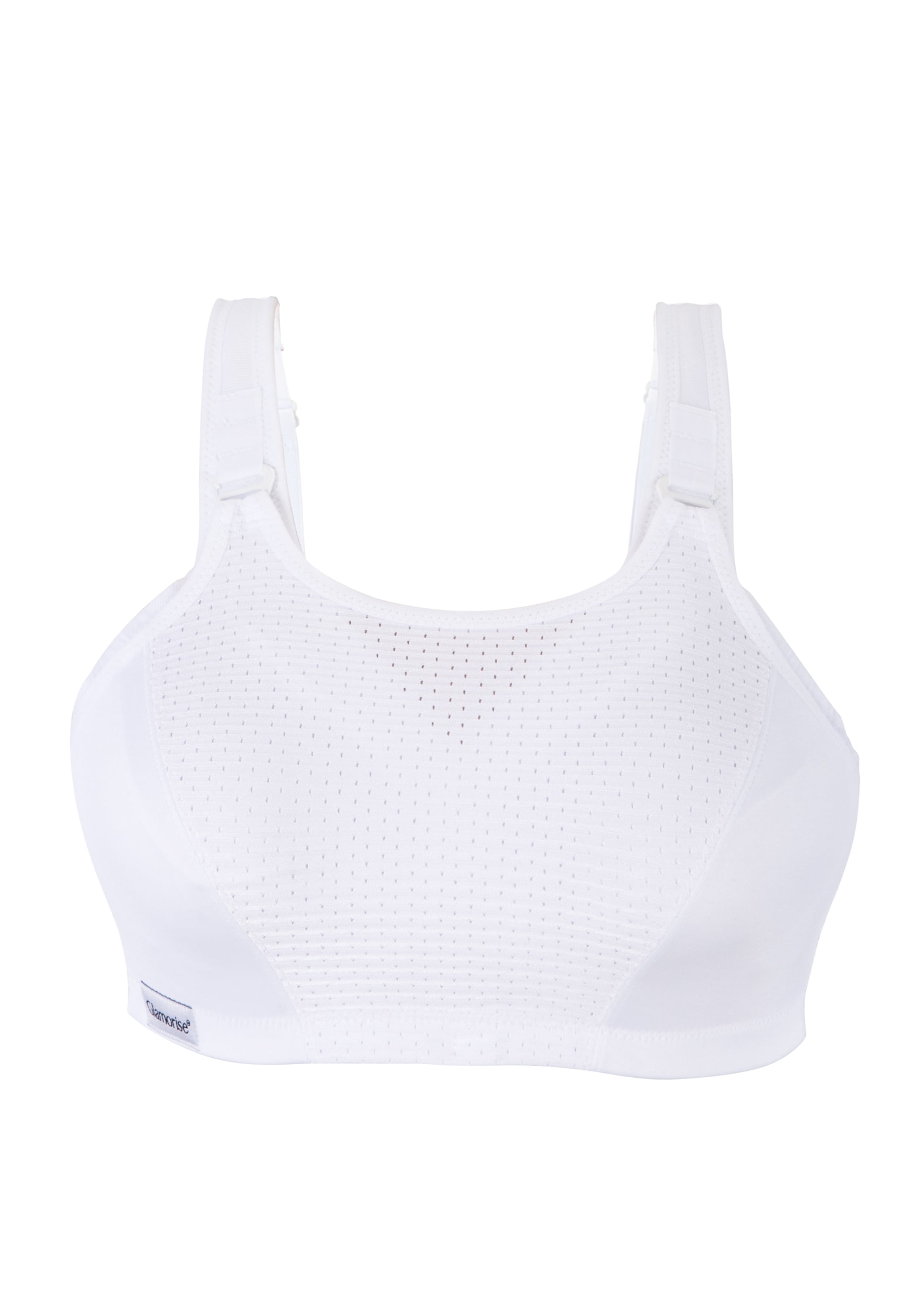 GLAMORISE Bustier Sport-BH in Weiß: Vorderseite