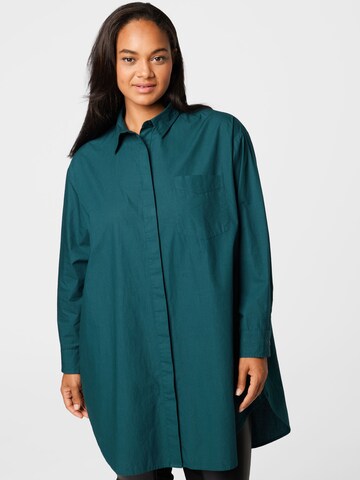 Camicia da donna 'Melinda' di Guido Maria Kretschmer Curvy in verde: frontale