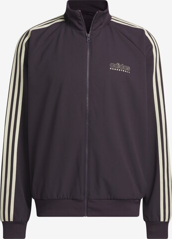 ADIDAS PERFORMANCE Athletic Jacket in Black: front