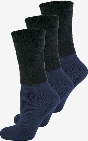 ELBEO Socks ' 3-Pack Cozy Winter ' in Blue: front