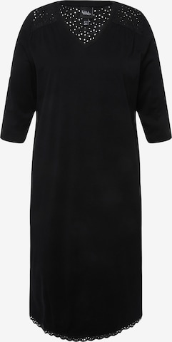 Chemise de nuit Ulla Popken en noir : devant