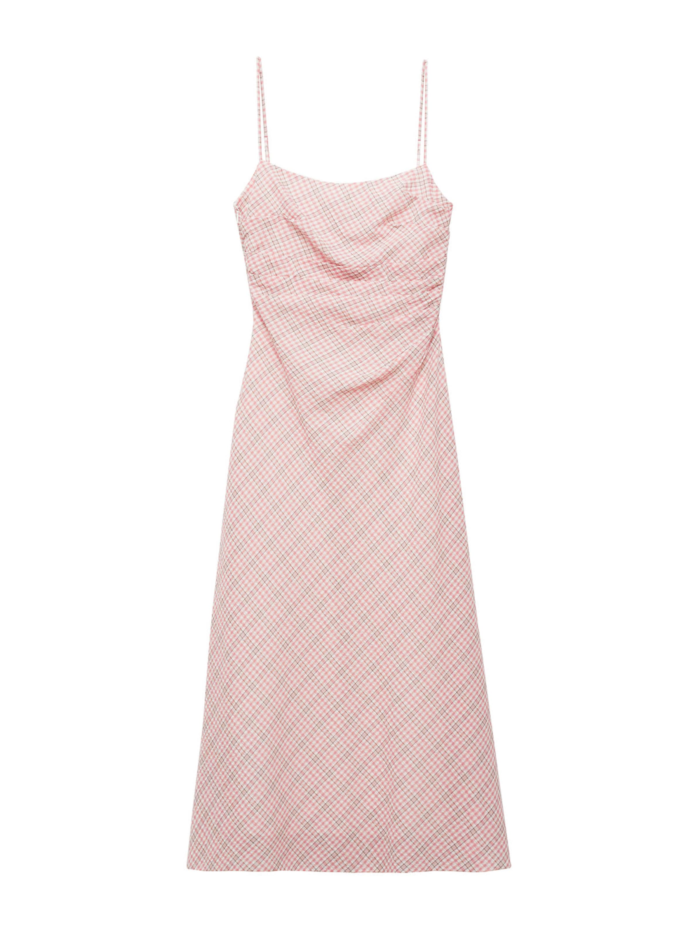 MANGO Jurk 'Gather' in Roze: voorkant