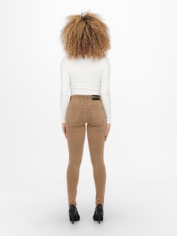 ONLY Skinny Jeans 'ONLBLUSH' in Brown