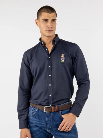 Williot Slim fit Koszula 'Facundo' w kolorze niebieski: przód