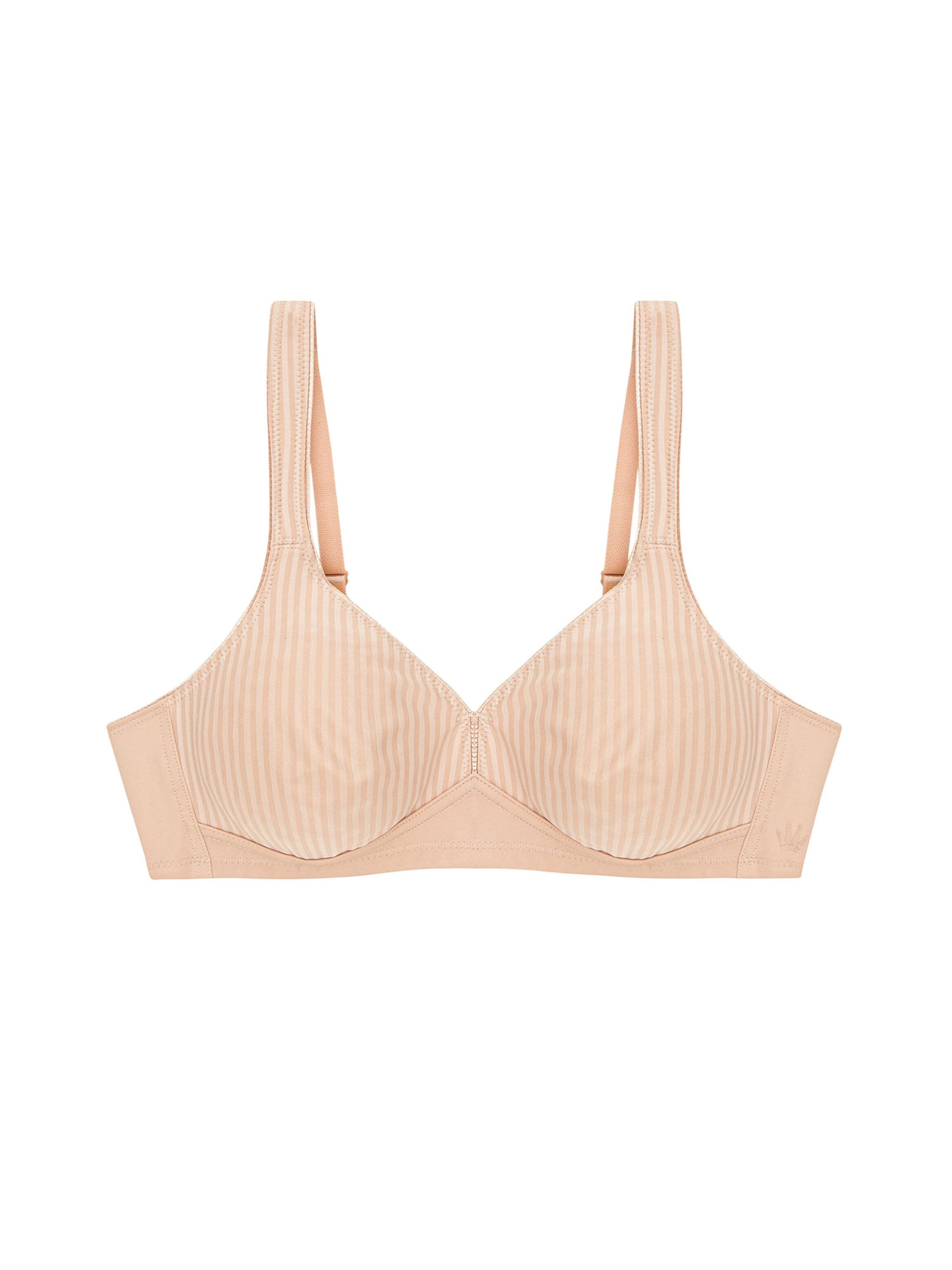 TRIUMPH Minimiser Bra ' Modern Soft+Cotton ' in Beige: front