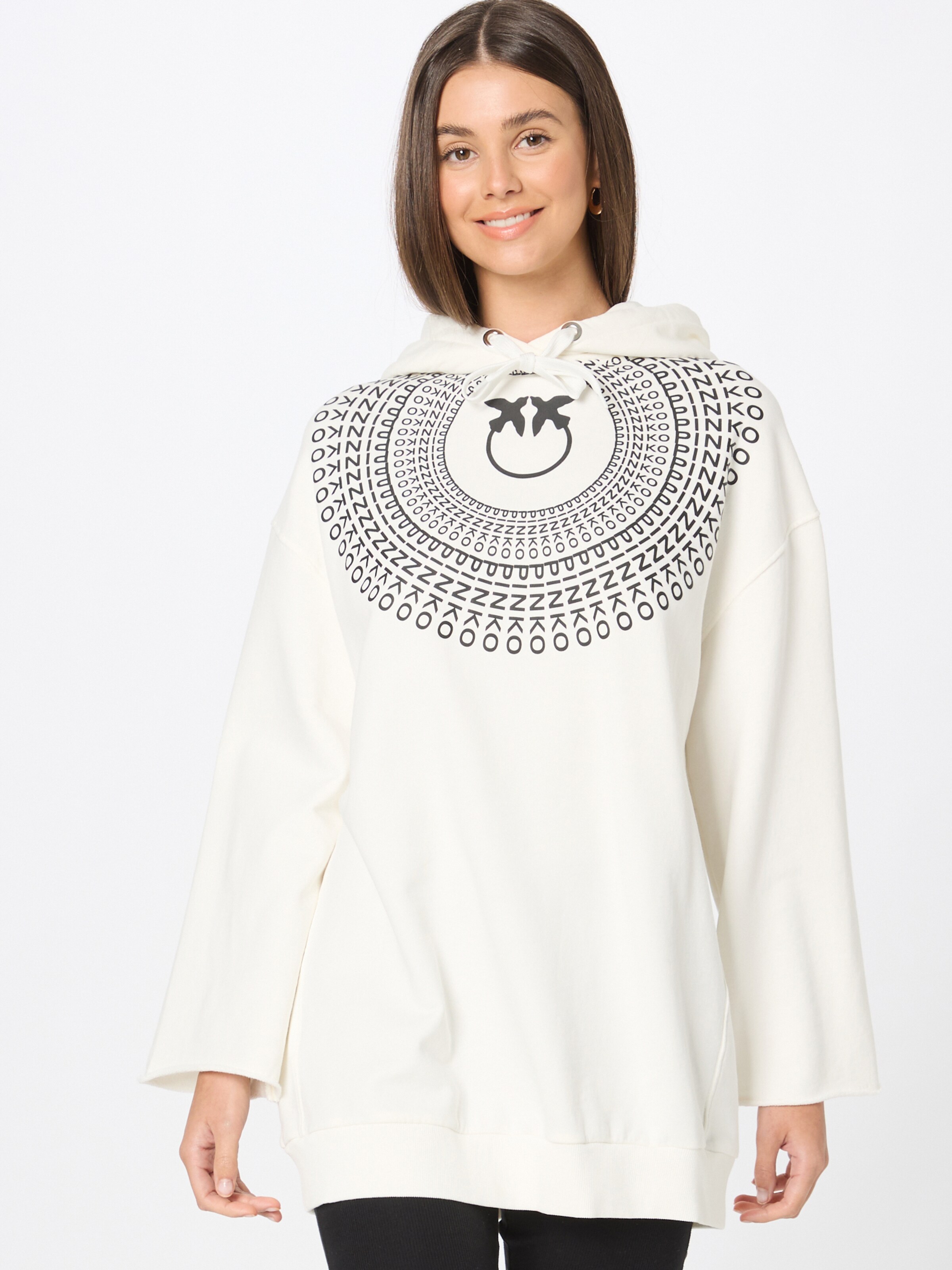 Frauen Sweat PINKO Sweatshirt 'AMARETTI' in Weiß - IX07547 Frauen Sweat PINKO Sweatshirt 'AMARETTI' in Weiß - IX07547