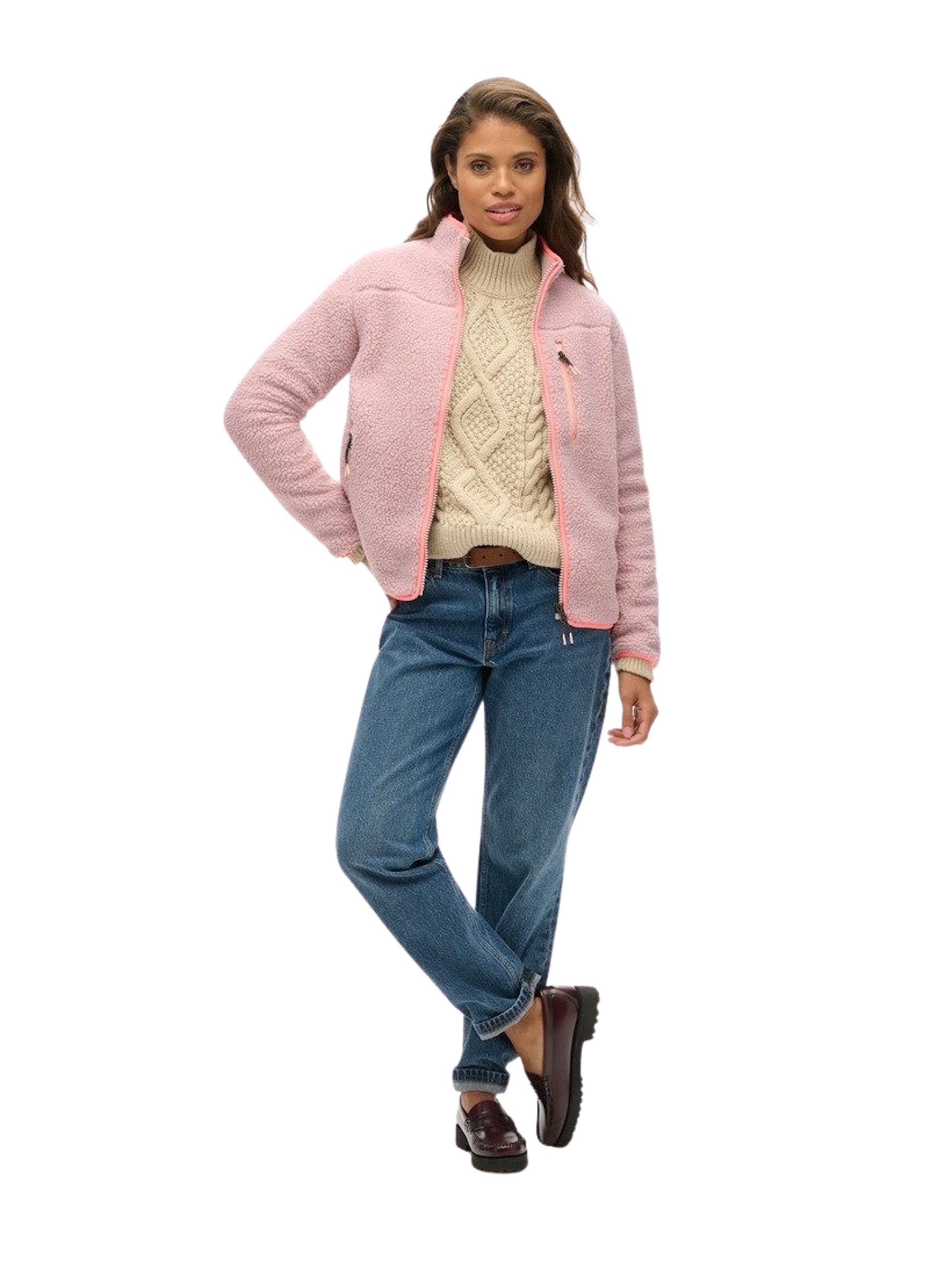 Superdry Polár dzseki - rózsaszín