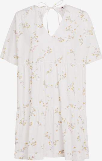 Tommy Jeans Kleid in senf / pastellgrün / weiß, Produktansicht