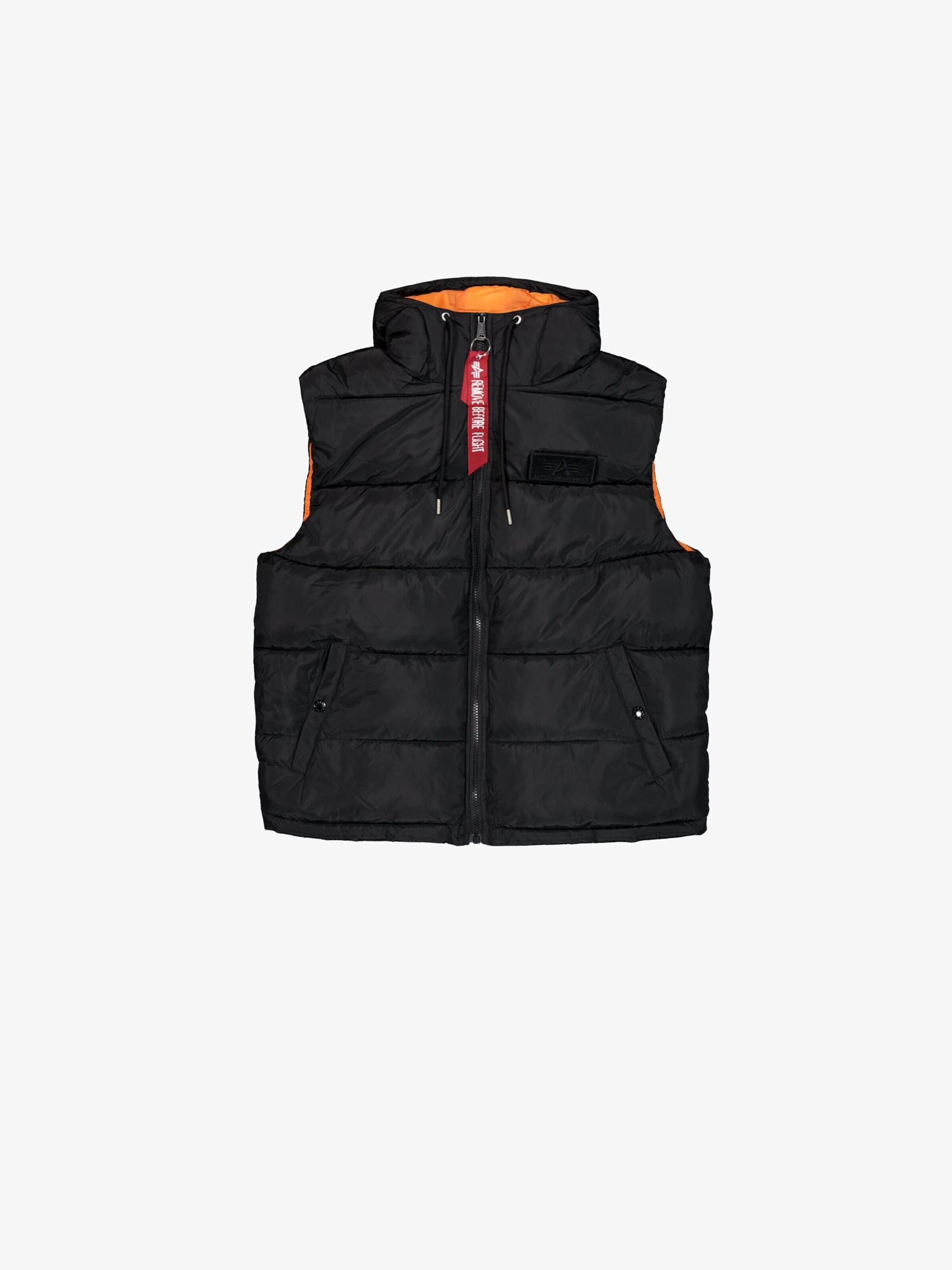ALPHA INDUSTRIES Vest 'FD' in Black: front