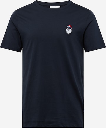 T-Shirt Lindbergh en bleu : devant