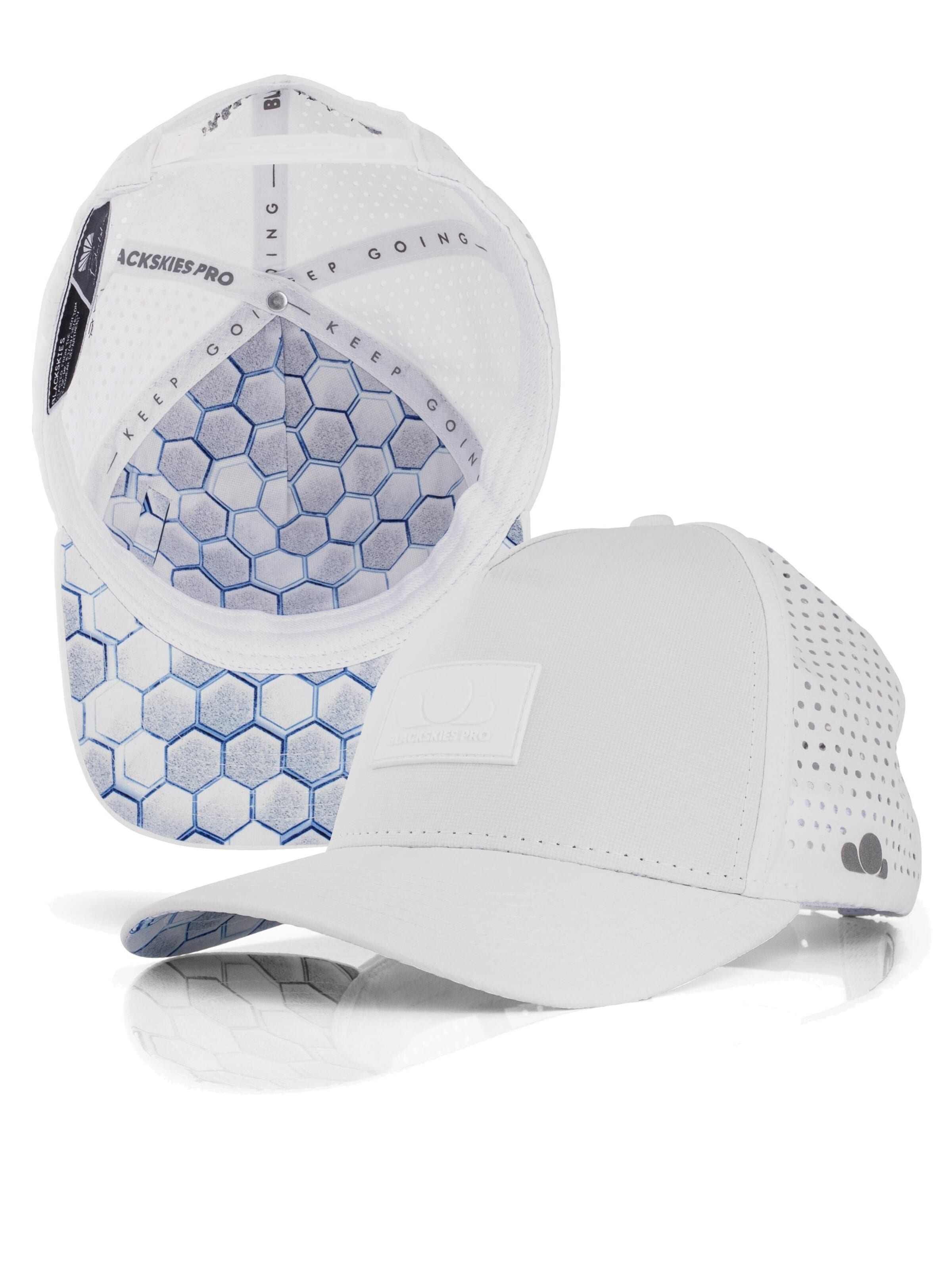 Blackskies Athletic Cap 'Pro Flow Sport Performance' in White: front