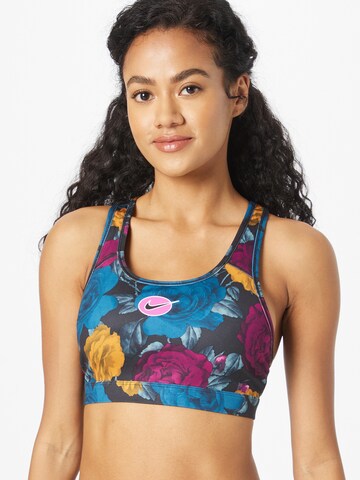 NIKE Bustier Sport bh in Zwart: voorkant