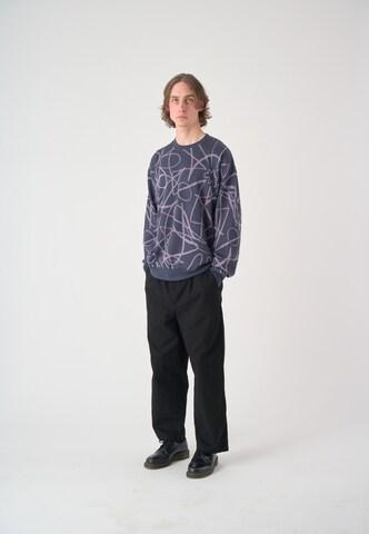 Cleptomanicx Sweater 'Flowers' in Blue