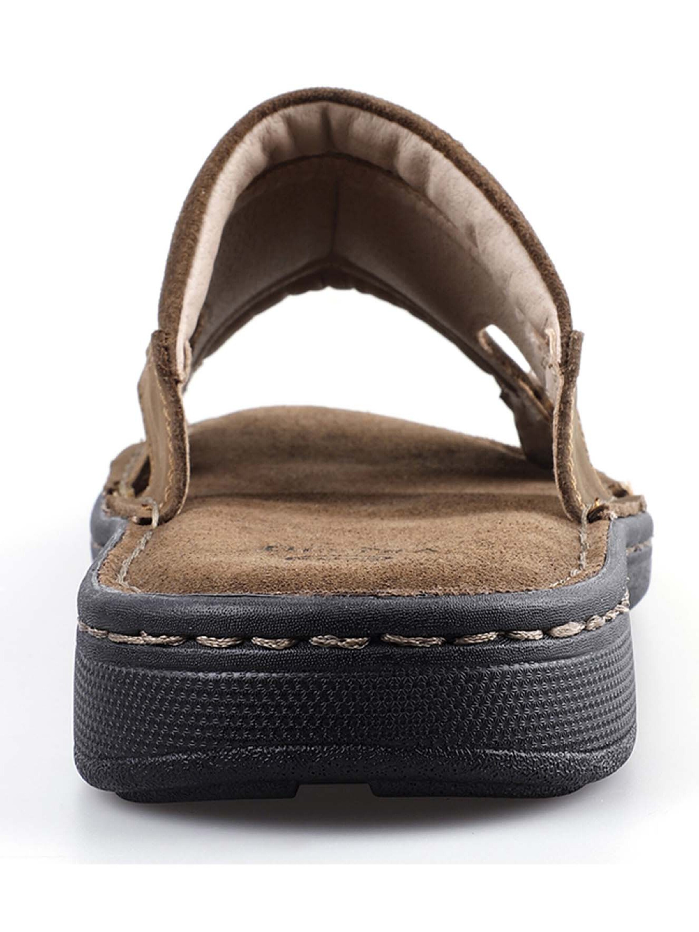 Tiestra Pantolette 'TIESTRA Men's Slippers Comfortable Support Lightweight Summer Leather Sandals Men's Mules for Indoor and Outdoor Use Brown Black'‌‌‌‌‌‌‌ in Braun