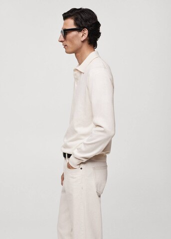 MANGO MAN Poloshirt 'Tens' in Beige