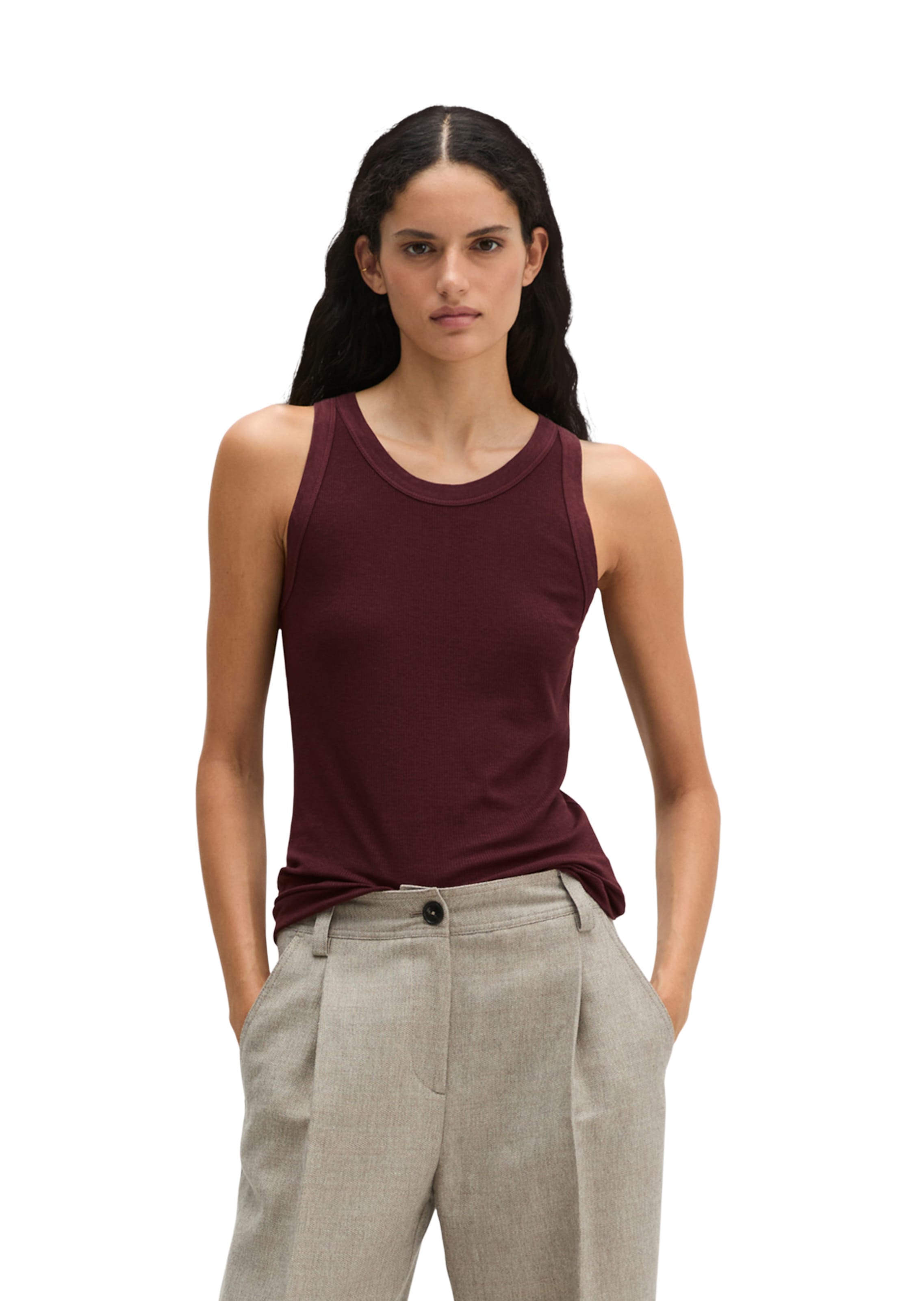 Marc O'Polo Top in Rood: voorkant