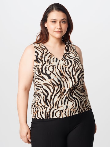 Vero Moda Curve - Blusa 'Saga' en beige: frente