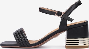 Kazar Strap Sandals in Black: front