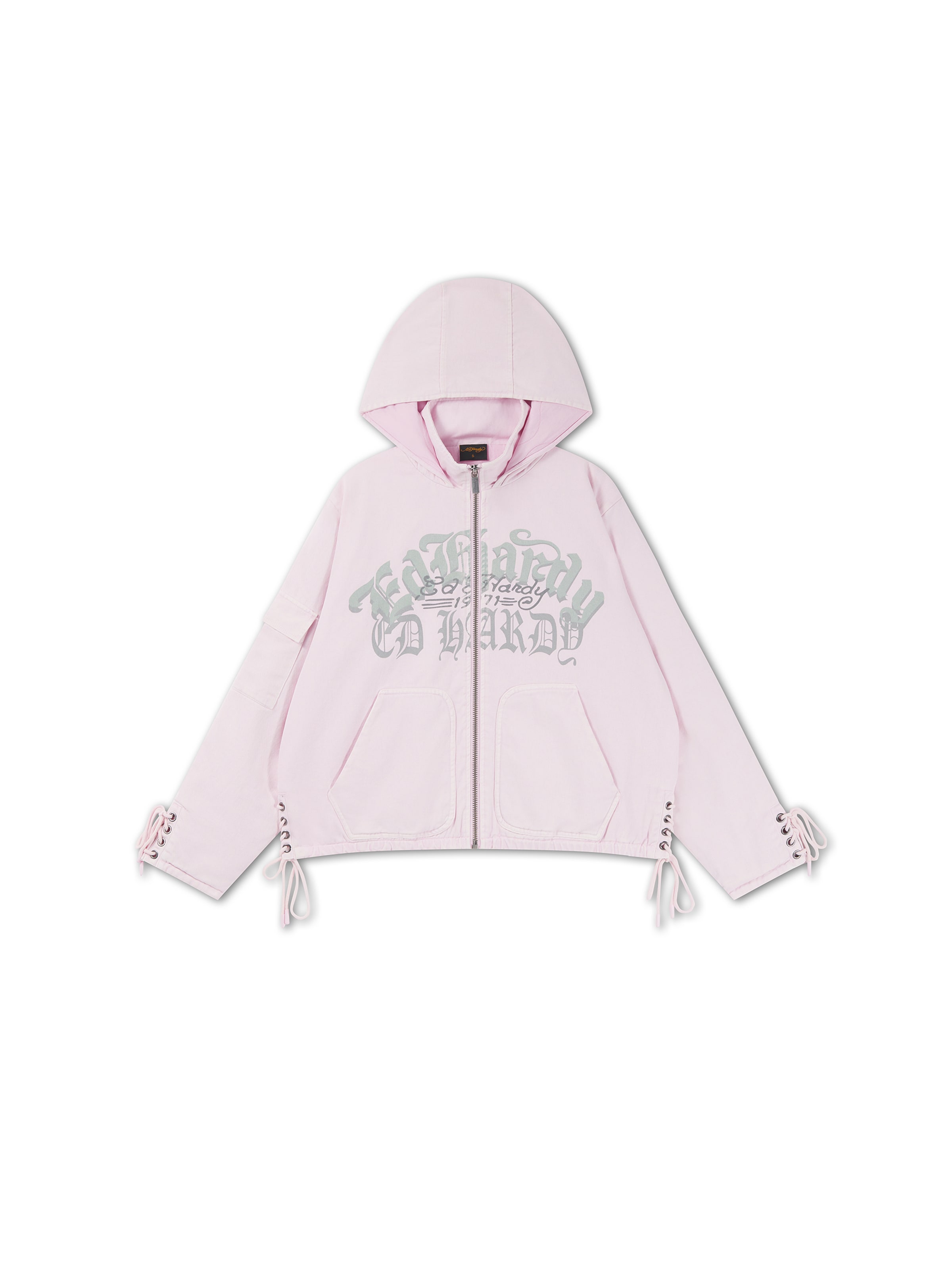 rožinė Ed Hardy Demisezoninė striukė: priekis