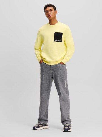 Sweat-shirt ' Pocket ' Karl Lagerfeld en jaune