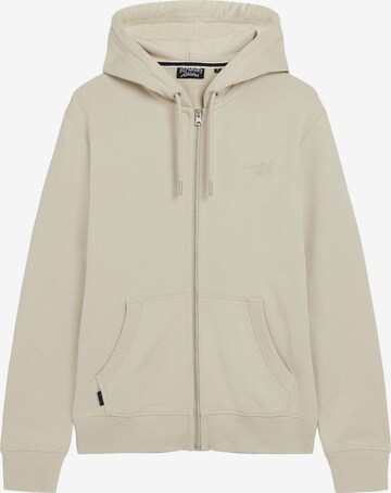 Giacca di felpa di Superdry in beige: frontale