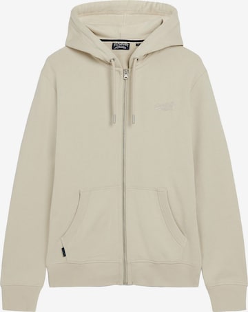 Giacca di felpa di Superdry in beige: frontale