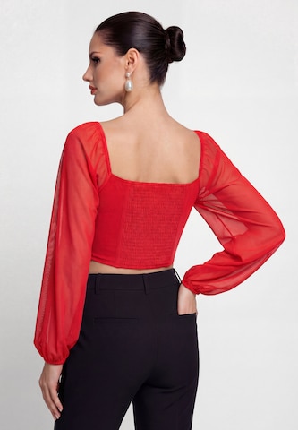 Chemisier faina en rouge