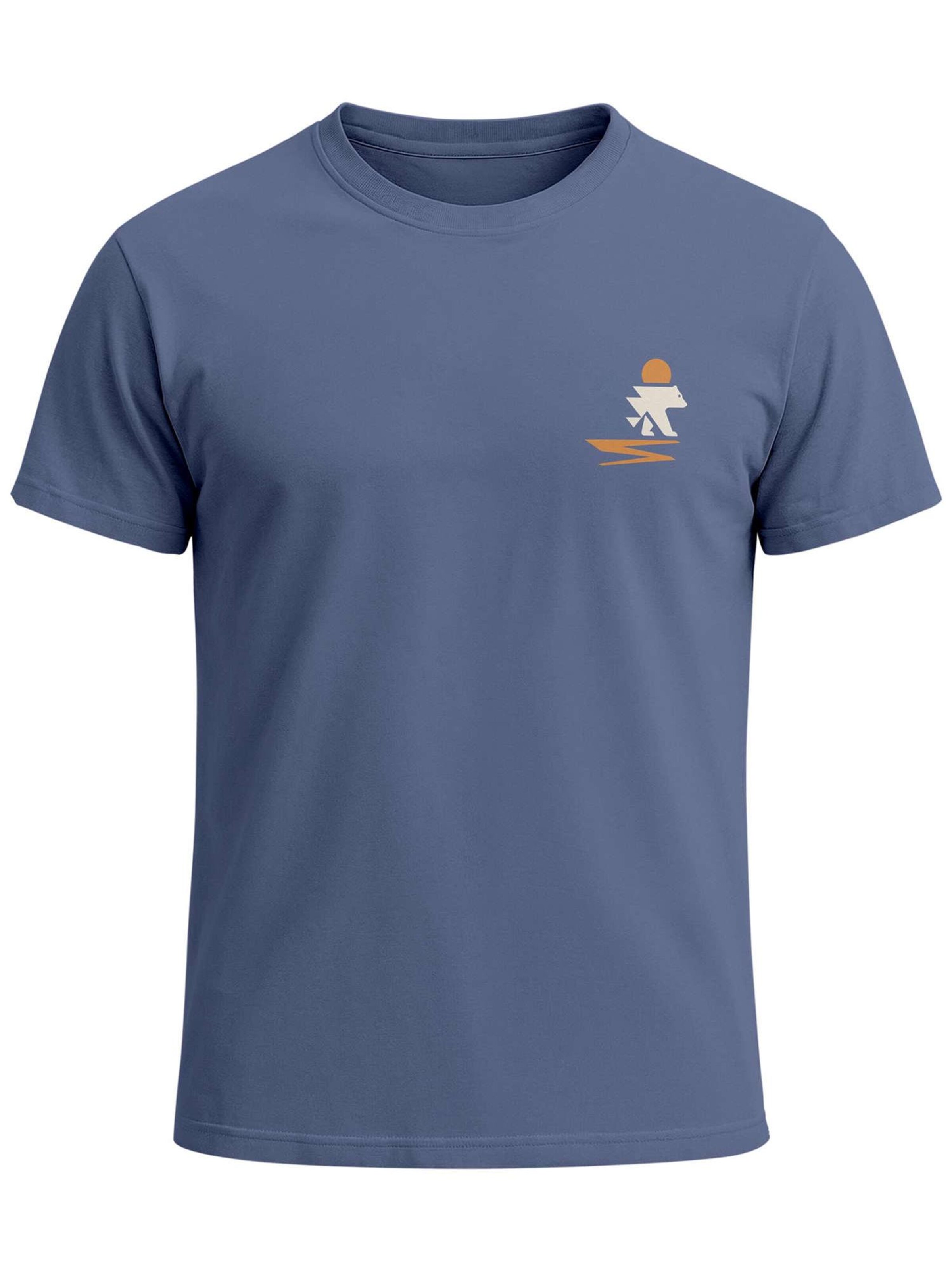 Neverless Shirt 'Bär wald'‌‌‌‌ in Blau: Vorderseite