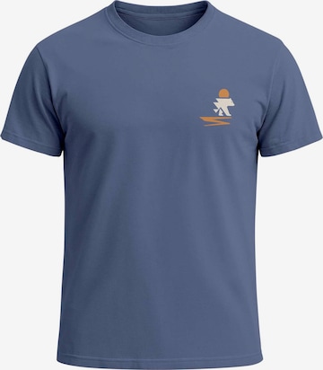 Neverless Shirt 'Bär wald' in Blau: Vorderseite