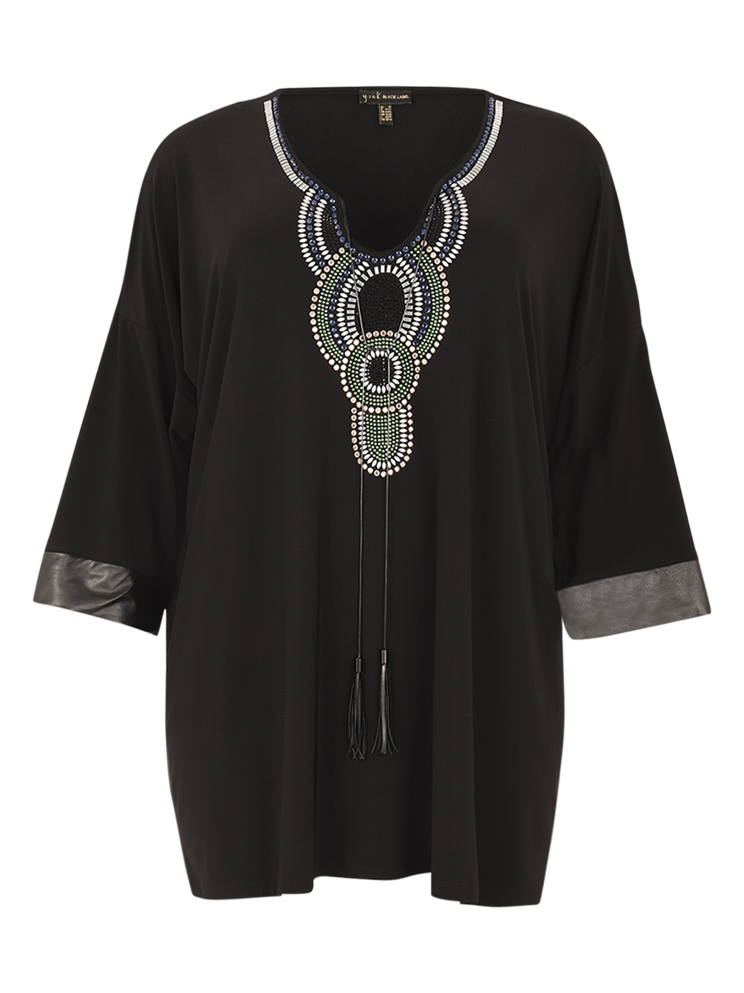 YOEK Tunic in Black: front