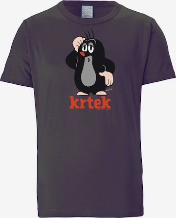 LOGOSHIRT T-Shirt 'Der kleine Maulwurf Krtek' in Lila: Vorderseite