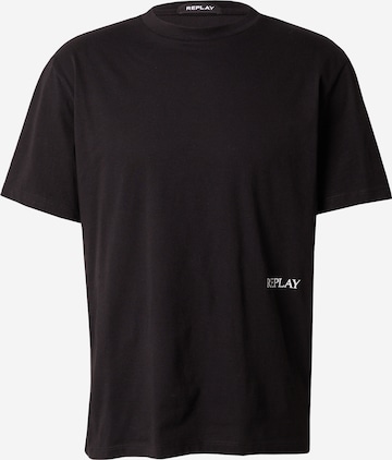 REPLAY - Camiseta en negro: frente