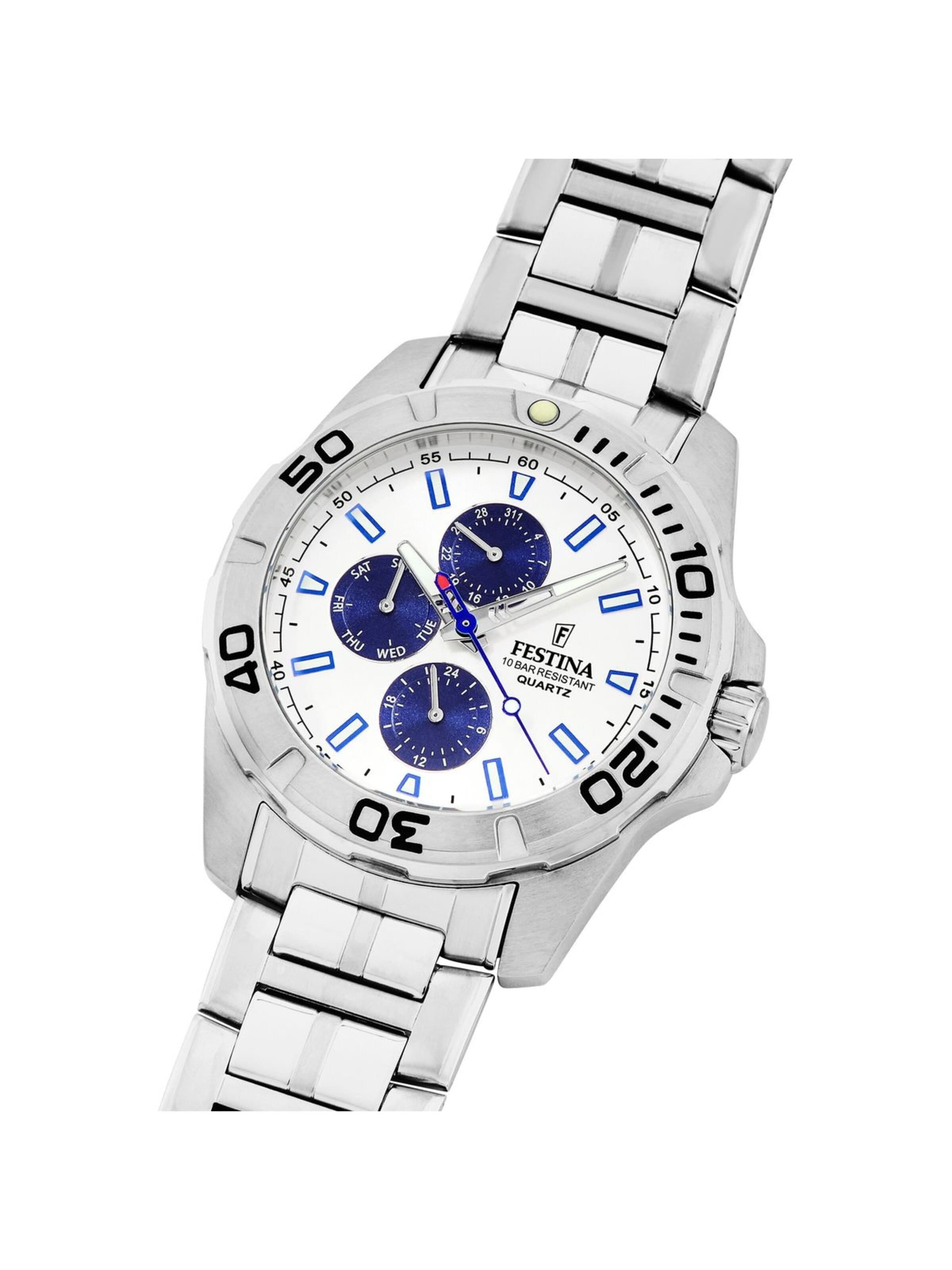 Montre à affichage analogique FESTINA en argent