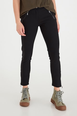 Skinny Pantalon 'ZIO 1' Fransa en noir : devant