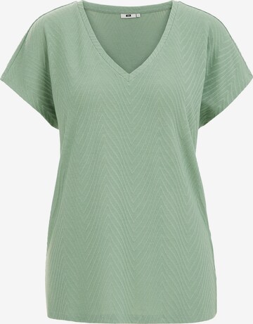 WE Fashion Shirt in Groen: voorkant