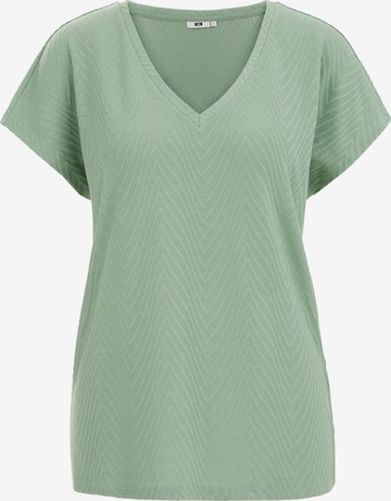 T-shirt WE Fashion en vert : devant